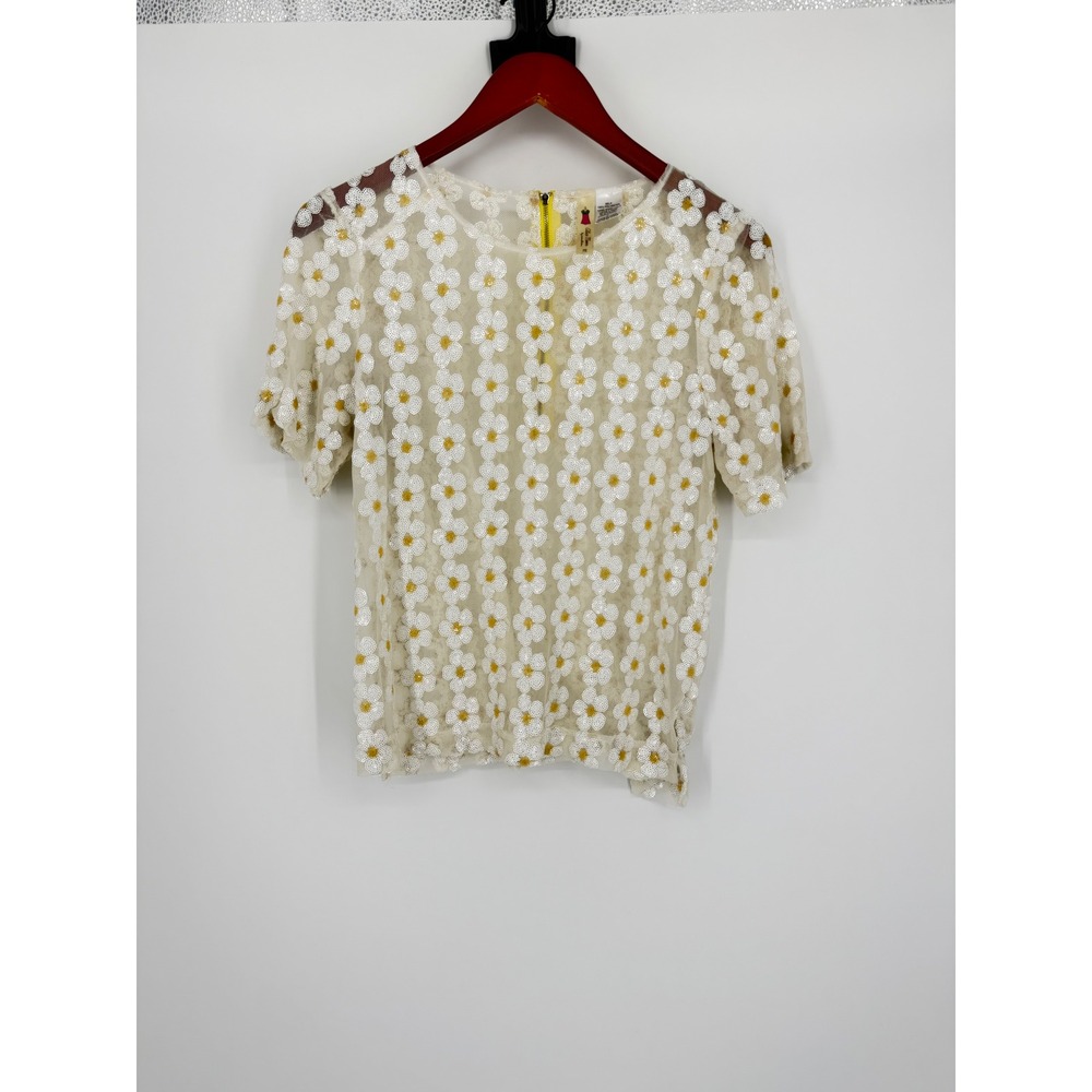 Alice Moon Womens Blouse Medium Retro Festival Indie Coquette Soft Girl Floral‎